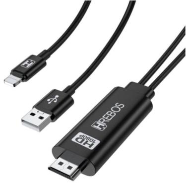 Imagem de Adaptador Usb-C Hdmi Hdtv Hs-153 Iphone Espelhar Lightning