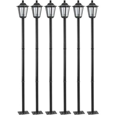 Imagem de Kit 6 Postes para Jardim 1,71m Alumínio Dital Colonial Luminária Retrô Externa