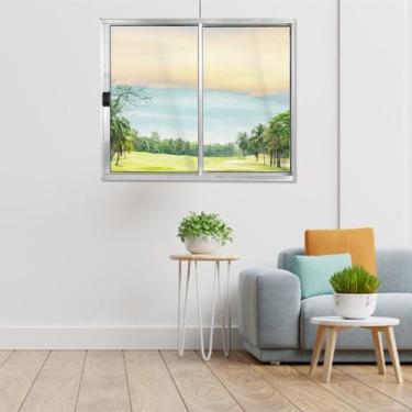 Imagem de Janela Alumínio de Correr 120x120cm 2 Folhas sem Grade Plus Lux Esquad