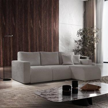 Imagem de Sofá Living de 70cm com Braço + 70cm sem Braço mais Chaise Lado Direito Meu Sofá Online
