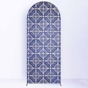 Imagem de Painel de Festa Romano com Forro Azulejos Portugueses - Fera Print