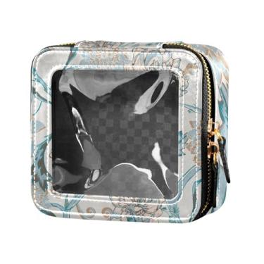 Imagem de Fitrendlovey Bolsa organizadora espaçosa de couro PU com claraboia e zíper para cosméticos em movimento, T4, one size