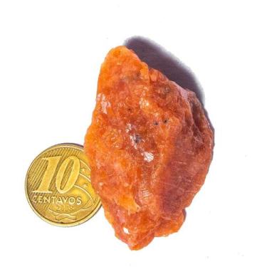 Imagem de 01 Calcita Laranja Bruto Esoterismo 1 a 25g 2 a 5cm Tipo A - Cristaisd