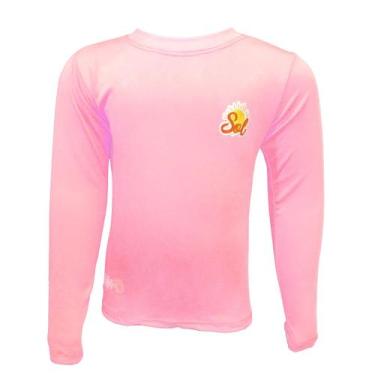 Imagem de Camiseta Manga Longa Inf. Prot. UV - Love4Home, Rosa claro, 4