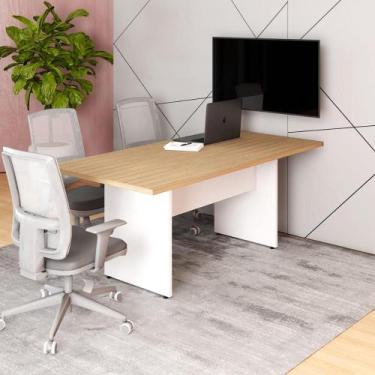 Imagem de Mesa de Reunião Escritório 180cm x 80cm Pés Painel F5 Office - F5 Offi
