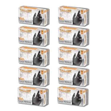 Imagem de Luva Nitrílica Preta s/Pó Tamanho P – Kit com 5 Caixas c/ 100 Unidades Cada – Uso Profissional, Procedimentos, Estética e Limpeza