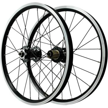 Imagem de 20in 406/451 BMX WheelSet Dupa de parede dupla Alumínio Rims Disc Breio de disco Remessão rápida 24 horas para 7-12 Cassete de velocidade Velas Bike de Mountain Bike e Rodas traseiras, Red,