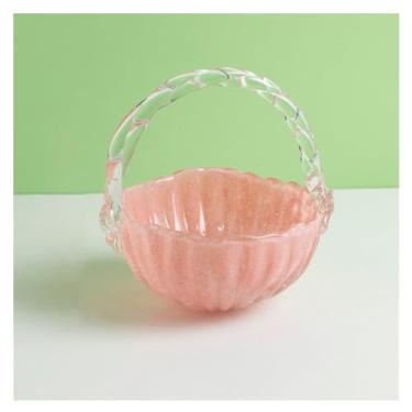 Imagem de cesta de frutas Prato de frutas vitrificado criativo tigelas de frutas cozinha prato de frutas tigela lanche sobremesa tigela decorativa bandeja multiuso decoração de cozinha(Pequeno)