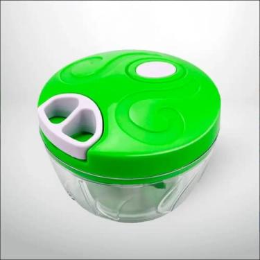 Imagem de Mini Processador Fatiador Manual Alimentos 3 Laminas Inox Triturador, Picador, Legumes, Carnes, Frutas, Verduras Cor Sortida (Acrílico)