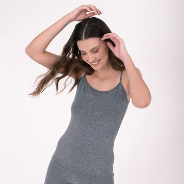 Imagem de Blusa de Alça Básica, basicamente., Feminino, Mescla Escuro, GG