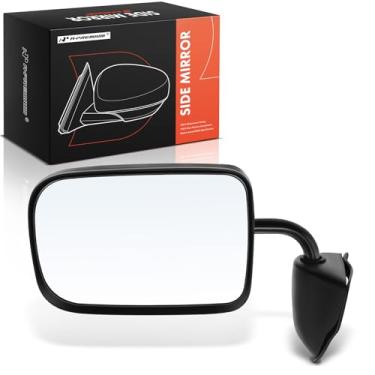 Imagem de A-Premium Espelho de porta manual do lado do motorista compatível com Dodge B150 1994, B1500 1995-1997, B250 1994, B2500 1995-1997, B350 1994, B3500 1995-1997 - Preto não aquecido dobrável texturizado