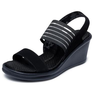 Imagem de Skechers Rumblers Femininos - Rock Solid, Preto, 10 Wide