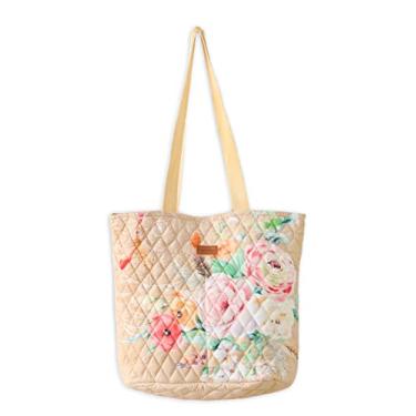 Imagem de Maison d' Hermine Sacola de compras de algodão acolchoada com bolsos com zíper, bolsa pequena, reutilizável, bolsa de compras, trabalho, viagens, 25 - Ibiza, 17.7" L x 6.7" W x 14.6" H (Shopping Bag