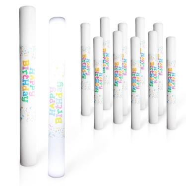 Imagem de Windy City Novelties 12 Pack Celebration LED Foam Sticks (Happy Birthday Balloons)