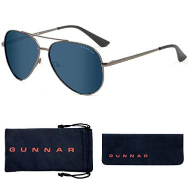 Imagem de Blue Light Blocking Sunglasses |Maverick/Gunmetal by Gunnar | 90% Blue Light & Sun Protection (100% UVA/UVB), 100% UV Light, Anti-Reflective To Protect & Reduce Eye Strain & Dryness