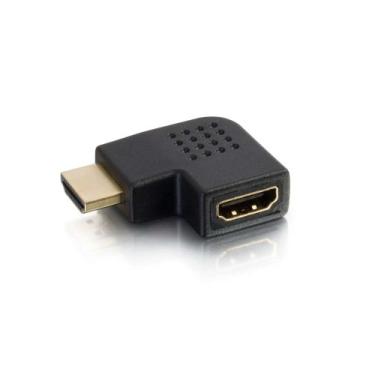 Imagem de C2G Adaptador HDMI, adaptador HDMI de ângulo reto, cabe em espaços apertados, para televisores montados na parede, 90 graus, cabos para ir 43291