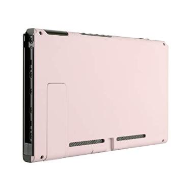 Imagem de EXtremeRate Console placa traseira DIY capa de reposição para console Nintendo Switch com suporte – JoyCon Shell não incluído, Sakura Pink, Console Back Plate