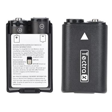 Imagem de Tectra Bateria de substituição para Xbox 360, pacote de 4 pilhas AA Ni-MH recarregáveis + carregador LCD com capas traseiras de bateria para controle sem fio Xbox 360
