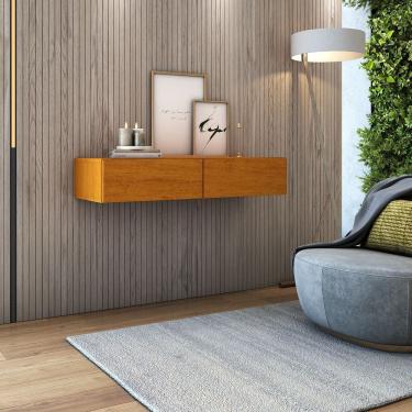 Imagem de Aparador Suspenso 90cm 2Gav Para Hall De Entrada Linha Alta