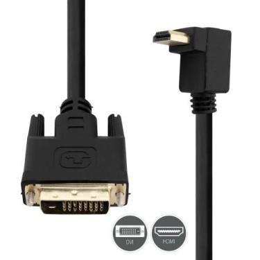 Imagem de Hdmi Macho Para Dvi Macho Pc Tv Hd Hdtv Cabo Adaptador - dgs