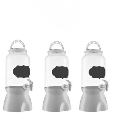 Imagem de Kit com 3 Suqueira de Plástico 3.6 Litros Com Torneira Suporte e Alça Retrátil(Branco)