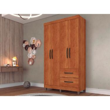 Imagem de Roupeiro Estrela Em Mdp Com 4 Portas E 2 Gavetas Sallêto Cinamomo