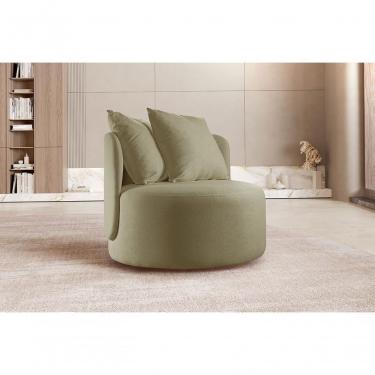 Imagem de Poltrona Redonda Orgânica Moon bouclé Verde 403