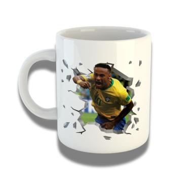 Imagem de Caneca De Porcelana 325ml Com Design 3d Exclusivo Neymar Jr