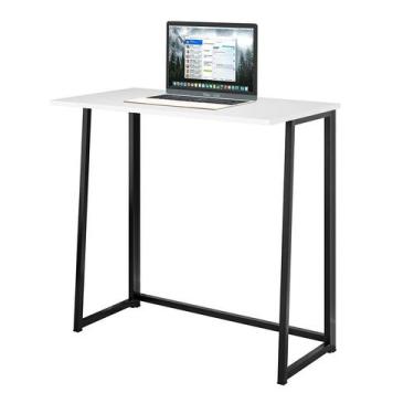 Imagem de Escrivaninha Dobrável Fit Branca e Preta - Art Panta