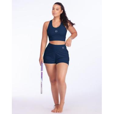 Imagem de Conjuntos Short Duplo Com Top Roupas De Academia Lançamento - ARUNA SU