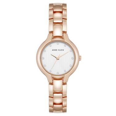 Imagem de Anne Klein Relógio feminino premium com detalhes de cristal, rosa