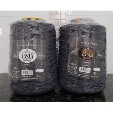 Imagem de Barbante B&B cone 1kg Fio 6 , Chumbo