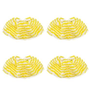 Imagem de HUAYUWA Conjunto de panos de limpeza a vapor de microfibra de substituição adequado para Karcher EasyFix SC3 SC4 SC5 limpador a vapor lavável acessórios de almofada de limpeza (4 almofadas de lenços
