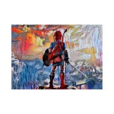 Imagem de Zeldas Link Legend Videogame Pintura Em Tela Arte De Parede Para Quart