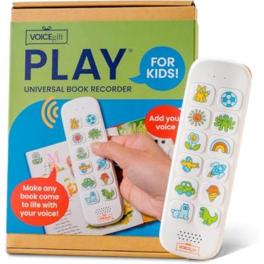 Imagem de VOICEGIFT Play - Crie Conexões E Rotinas Alegres Com Seu Filho. Explore Nossas Notas De Áudio Sem Tela Para Crianças, Um Gravador Voz, Reprodutor Portátil Histórias Em Audiolivro Adesivos Interativo