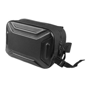 Imagem de oshhni Bolsa para quadro dianteiro de bicicleta, acessórios para ciclismo, 3L, portátil, resistente, bolsa para guidão de bicicleta para atividades ao ar, Preto