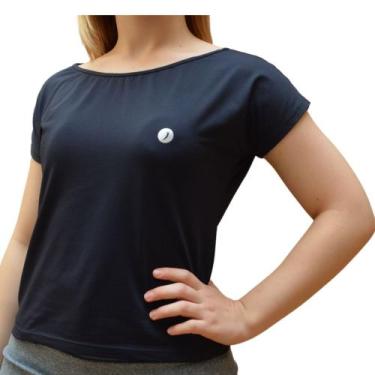 Imagem de Blusa Fitness Feminina Proteção Uv50+ Dryfit Poliamida Gola Canoa Moda