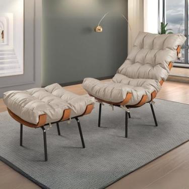 Imagem de Poltrona para Sala de Estar com Puff Costela - House Deccor