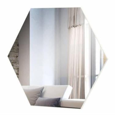 Imagem de Espelho Hexagono Logus Medio cor Off White 52 cm (LARG) - 57970 - Sun 