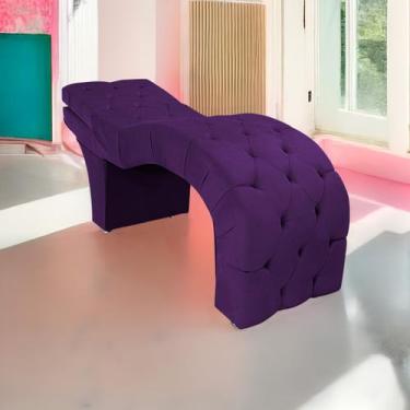 Imagem de Maca Estética com Encosto Dobrável Facial Capitonê Cílios Salão P02 Su