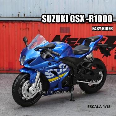 Imagem de Modelo De Motocicleta Em Liga Fundida Suzuki GSX-R1000 Escala 1:18 Bri
