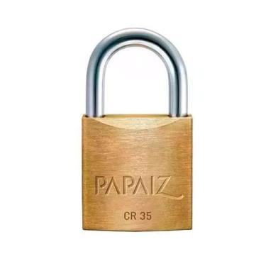 Imagem de Cadeado Papaiz KA35 Segredo 9C em Aço Inox e Latão