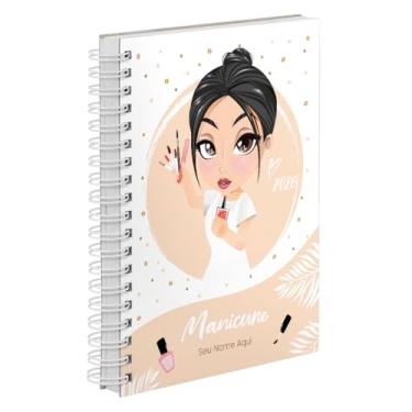 Imagem de Agenda Comercial 2026 Personalizada Capa Dura Manicure Morena Cores (Nude)