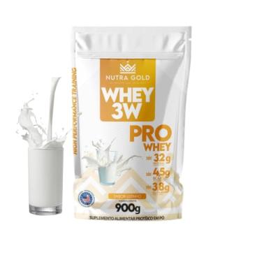Imagem de Whey Protein 3w Nutra Gold (32g Proteina)900g Refil Leitinho