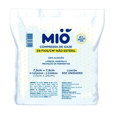 Imagem de Compressa de Gaze Mió 9 Fios Não Estéril 7,5cm x 7,5cm com 300 Unidades