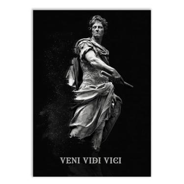 Imagem de Placa Decorativa Júlio Cesar Veni Vidi Vici Decoração Poster Quarto Sala
