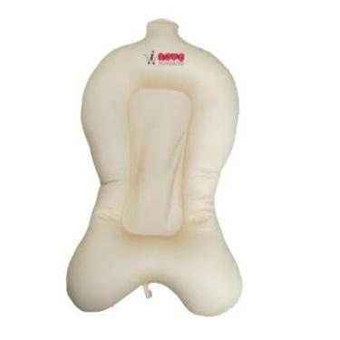 Imagem de Almofada de Banho Bebê Para Banheira Infantil Creme Lisa