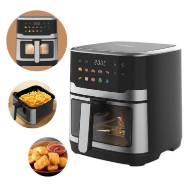 Imagem de Fritadeira de Ar Elétrica AirFryer 6,5L Aço Inox e Tela Digital 127V C
