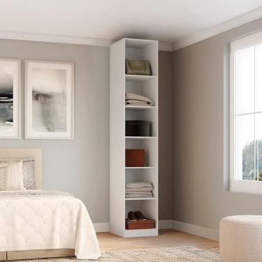 Imagem de Módulo Closet sem Portas com Prateleiras e Cabideiros 45cm Altezza Branco