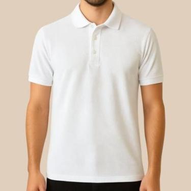 Imagem de Camisa Polo Masculina Manga Curta Clássica com Gola e Botões Conforto e Estilo-Masculino